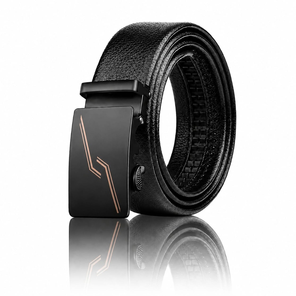 Premium Men's Black Automatic Buckle Belt
